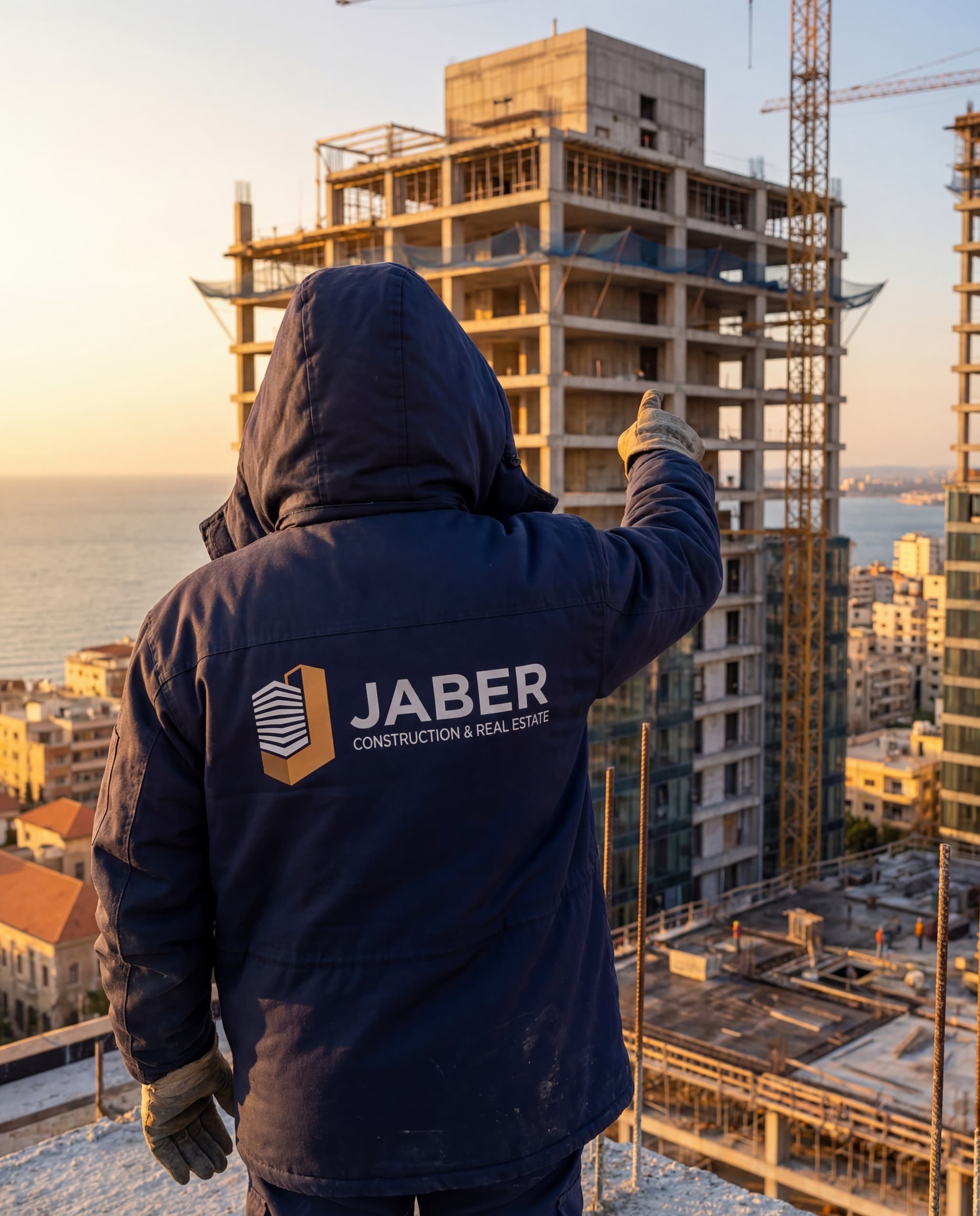 Modern coastal construction building in Tripoli, Lebanon